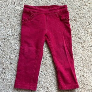 Cute red jean’s for baby girl.